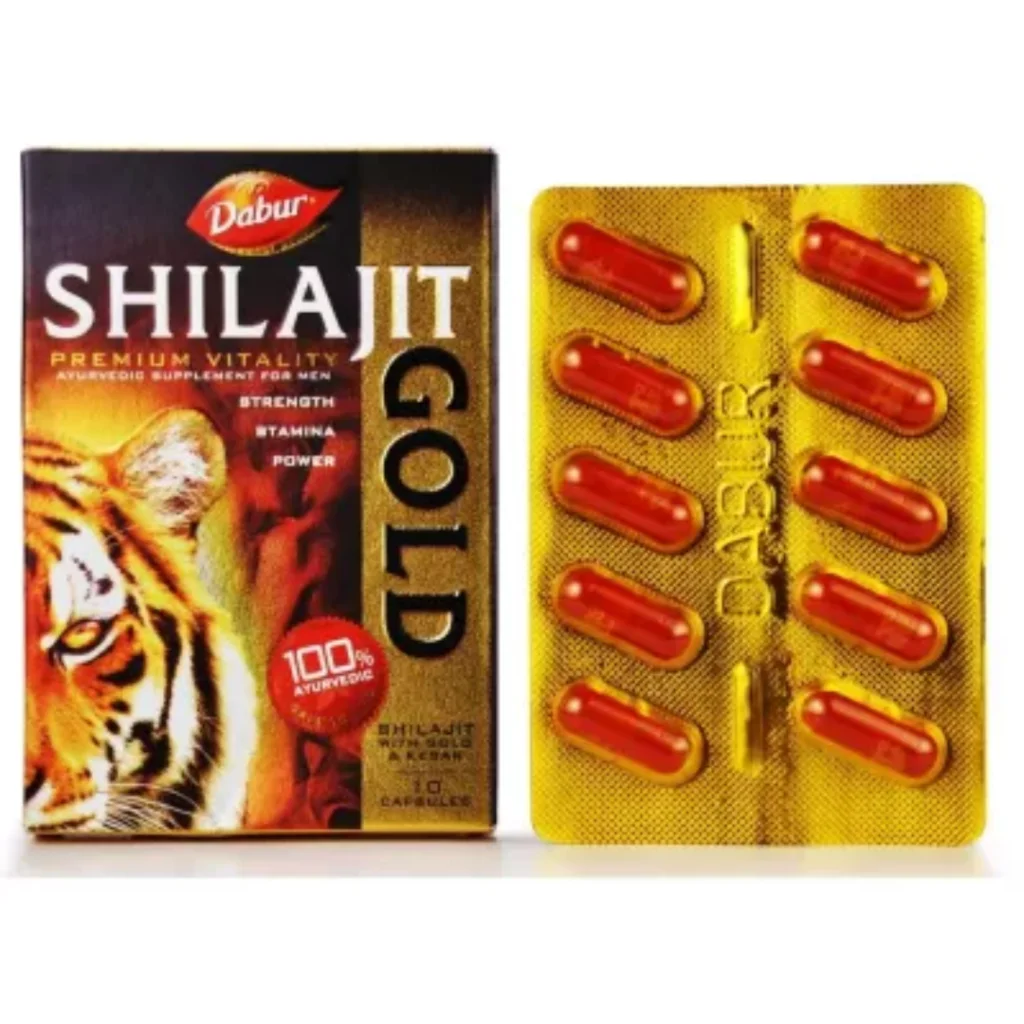 Dabur Shilajit Gold Capsule 10 Dabur India Ltd. STRIP of 10 Units