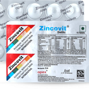 Zincovit Strip Of 15 Tablets (Green